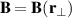 $\mathbf{B} = \mathbf{B}(\mathbf{r}_\perp)$