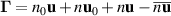 $\boldsymbol{\Gamma} = n_0\mathbf{u}+ n\mathbf{u}_0+n\mathbf{u}-\overline{n\mathbf{u}}$
