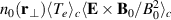 $n_0(\mathbf{r}_\perp)\langle T_e\rangle_c \langle\mathbf{E}\times\mathbf{B}_0/B_0^2\rangle_c$