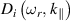 ${D_i}\left( {{\omega _r},\,{k_\parallel }} \right)$