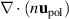 $\nabla\cdot(n\mathbf{u}_\mathrm{pol})$