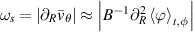 $\omega_s = \left| \partial_R \bar{v}_\mathrm{\theta} \right| \approx \left| B^{-1} \partial_R^2 \left\langle \varphi \right\rangle_{t,\phi} \right|$