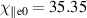 $\chi_{\parallel \mathrm{e}0} = 35.35$