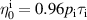 $\eta^\mathrm{i}_0 = 0.96 p_\mathrm{i} \tau_\mathrm{i}$