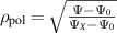 $\rho_\mathrm{pol} = \sqrt{\frac{\Psi - \Psi_0}{\Psi_X - \Psi_0}}$