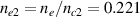 $n_{e2} = n_e/n_{c2} = 0.221$