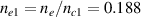 $n_{e1} = n_e/n_{c1} = 0.188$