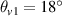 $\theta_{v1} = 18^{\circ}$