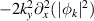 $-2k_y^2\partial_x^2 (|\phi_k|^2)$