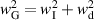 $w_\mathrm{G}^{2} = w_\mathrm{I}^{2}+w_\mathrm{d}^{2}$