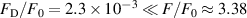 $F_\mathrm{D}/F_{0} = 2.3 \times 10^{-3}\ll F/F_{0}\approx3.38$