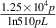 $\frac{1.25 \times 10^{4}p}{\mathrm{ln}510pL}$
