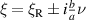 $\xi = \xi_\mathrm R \pm i \frac{b}{a}\nu$