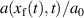 $a(x_\mathrm{f}(t),t)/a_0$