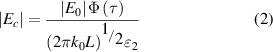 Equation (2)