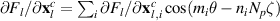 $\partial {F}_l/\partial \textbf{x}^{c}_{l_{}} = \sum_i\partial {F}_l/\partial \textbf{x}^{c}_{l_{},i}\cos(m_i\theta-n_iN_{p}\zeta)$