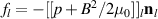 $f_{l} = -[[p+B^{2}/2\mu_{0}]]_{l}\textbf{n}_{l}$