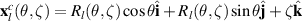 $\textbf{x}^{c}_{l}(\theta, \zeta) = R_{l}(\theta,\zeta) \cos \theta \hat{\textbf{i}}+ R_{l}(\theta,\zeta) \sin \theta \hat{\textbf{j}} + \zeta \hat{\textbf{k}}$
