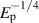 ${E}_\textrm{p}^{-1/4}$