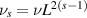 $\nu_{s} = \nu L^{2(s-1)}$