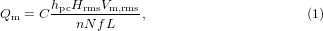 Equation (1)