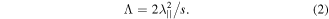 Equation (2)