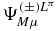 $\Psi ^{(\pm )L^{\pi }}_{M\mu }$