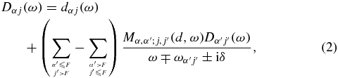 Equation (2)