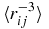 $\langle r^{-3}_{ij} \rangle$