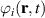$\varphi_i(\mathbf{r},t)$