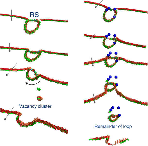 Interaction of dislocations with carbon-decorated dislocation loops in ...