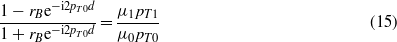 Equation (15)