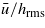 $\bar {u}/{h}_{\mathrm{rms}}$