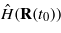 $\hat {H}(\mathbf{R}({t}_{0}))$