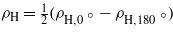 ${\rho }_{\mathrm{H}}=\frac{1}{2}({\rho }_{\mathrm{H},0^{\circ}}-{\rho }_{\mathrm{H},1 8 0^{\circ}})$