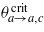 ${\theta }_{a\rightarrow a,c}^{\mathrm{crit}}$