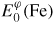 $E^{\varphi}_0({\rm Fe})$