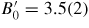 $B_0^\prime = 3.5(2)$