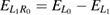 $E_{L_1 R_0}=E_{L_0}-E_{L_1}$