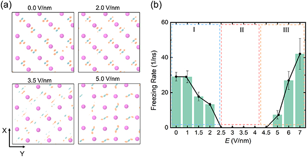 Electric field as a crystallization switch of heterogeneous ice ...