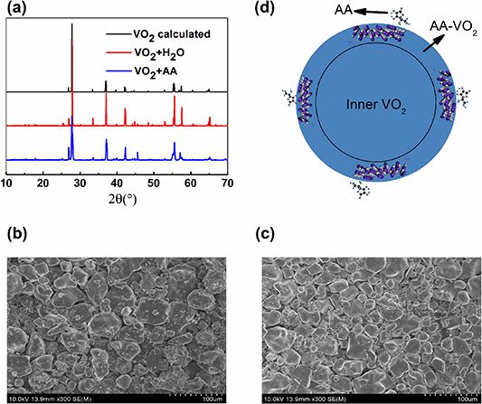 Reducing phase transition temperature of vanadium dioxide by ascorbic ...