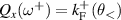 $Q_x(\omega^+) = k_\mathrm{F}^+(\theta_\lt)$