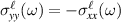 $\sigma^{\ell}_{yy}(\omega) = -\sigma^{\ell}_{xx}(\omega)$