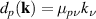 $d_{p}({\textbf{k}}) = \mu_{p\nu}k_{\nu}$