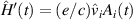 $\hat{H}^{\prime}(t) = (e/c)\hat{v}_iA_i(t)$