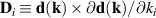 ${\textbf{D}}_i\equiv{\textbf{d}}({\textbf{k}}) \times \partial {\textbf{d}}({\textbf{k}})/\partial k_i$