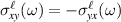 $ \sigma^{\ell}_{xy}(\omega) = -\sigma^{\ell}_{yx}(\omega) $