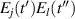 $E_j(t^{\prime})E_l(t^{^{\prime\prime}})$