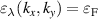 $\varepsilon_{\lambda}(k_x,k_y) = \varepsilon_\mathrm{F}$