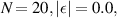 $N = 20, |{\epsilon}| = 0.0,$